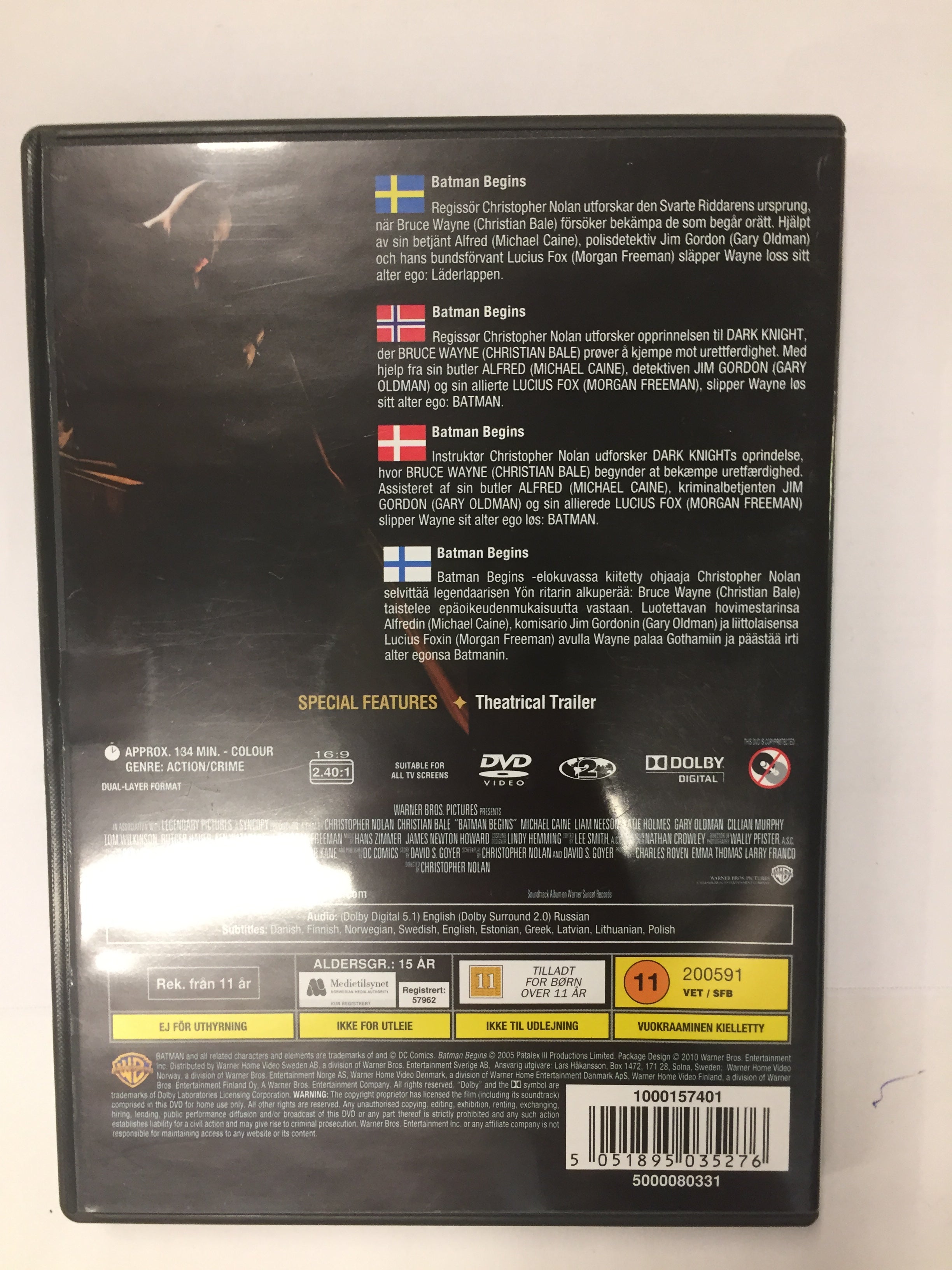 DVD-Batman Begins