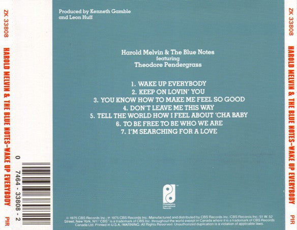 Harold Melvin & The Blue Notes* – Wake Up Everybody