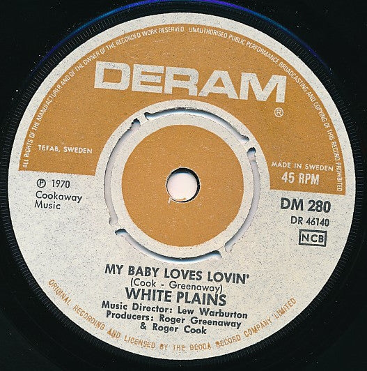 White Plains – My Baby Loves Lovin' - 7''