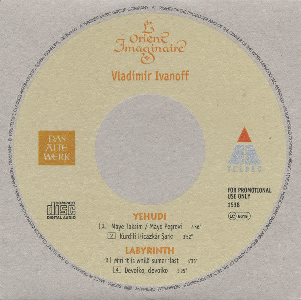 L'Orient Imaginaire, Vladimir Ivanoff – Yehudi, Labyrinth
