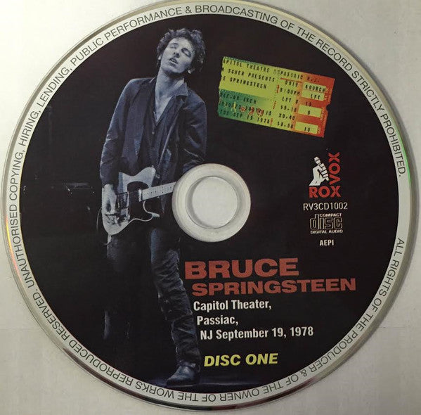 Bruce Springsteen – Capitol Theater, Passaic, NJ, September 19, 1978 - Bootleg