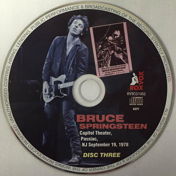 Bruce Springsteen – Capitol Theater, Passaic, NJ, September 19, 1978 - Bootleg