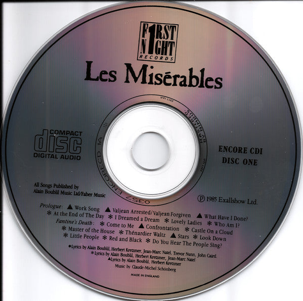Alain Boublil And Claude-Michel Schönberg – Les Misérables - The Original London Cast